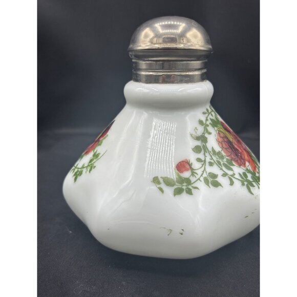 Antique Victorian Milk Glass Floral Syrup Pitcher Circa 1900 - Picture 11 of 15